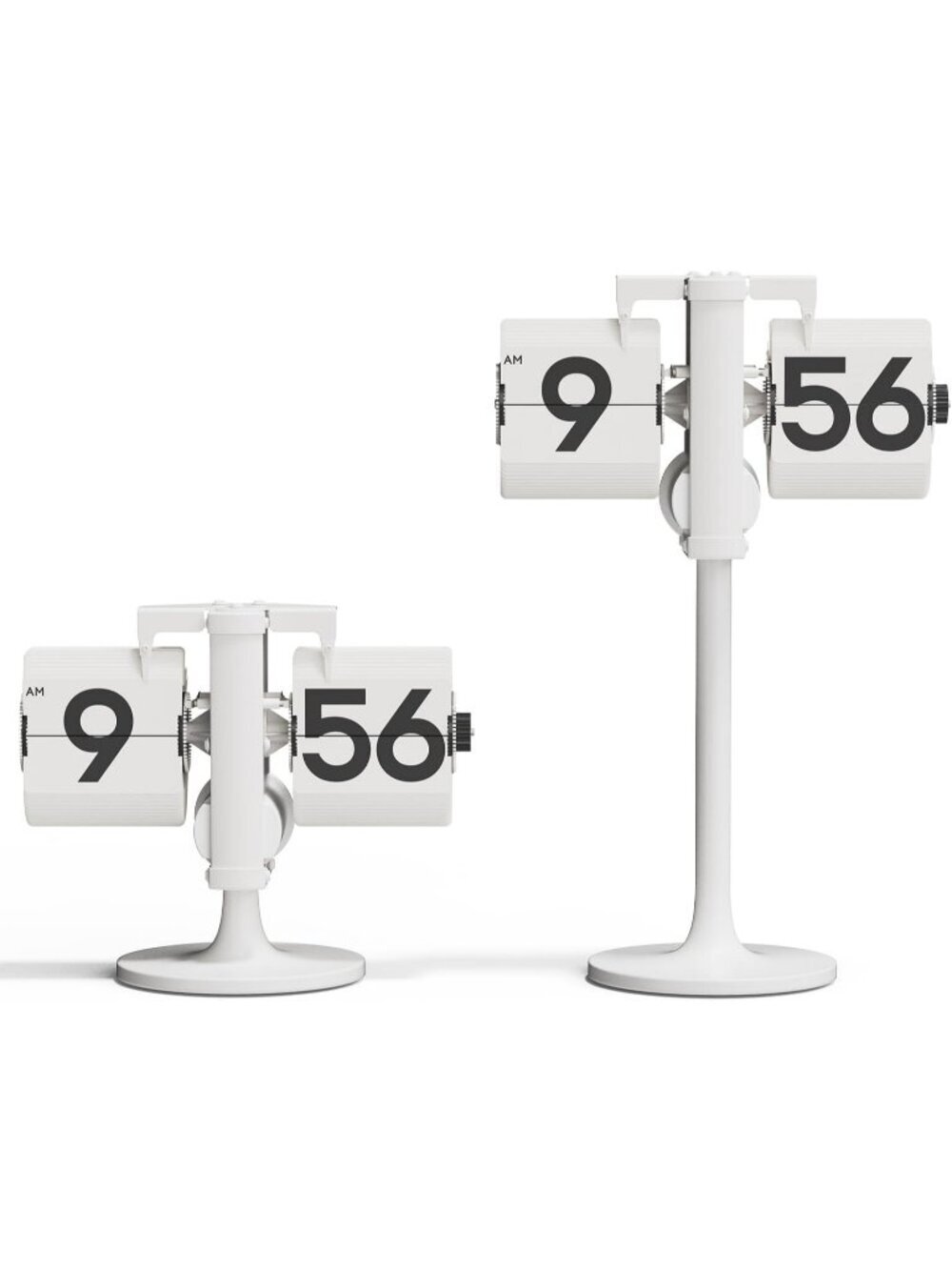 Home White Analog Quartz Large Number Adjustable Vintage Design Flip Desk Clock